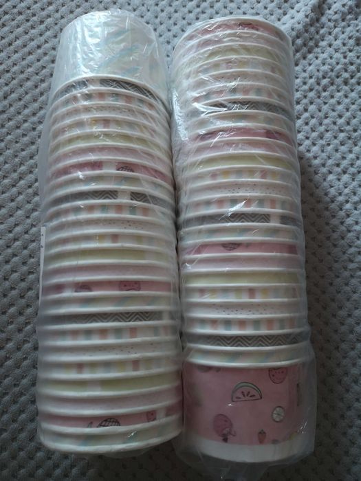 Papierowe pucharki na lody słodycze 245 ml - 50 szt.