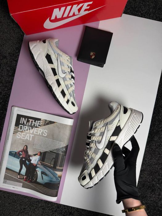 Жіночі кросівки найк Nike P-6000 White Beige Black [37-41]
