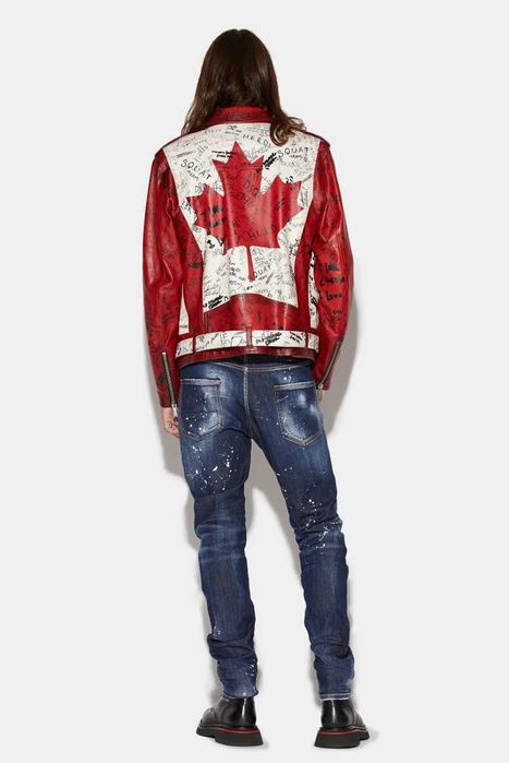 Dsquared2 jeans dark ripped BLEACH WASH COOL GUY roz. 52 OFF-White