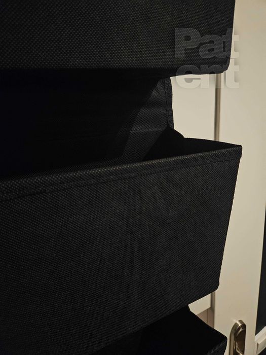 Wiszący organizer do powieszenia z 4 kieszeniami na drzwi czarny