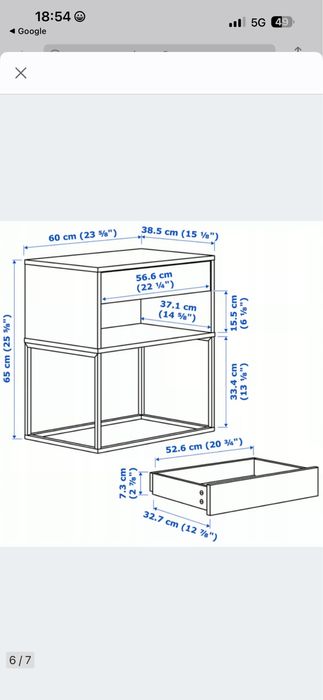Ikea Vikhammer szafka  nocna