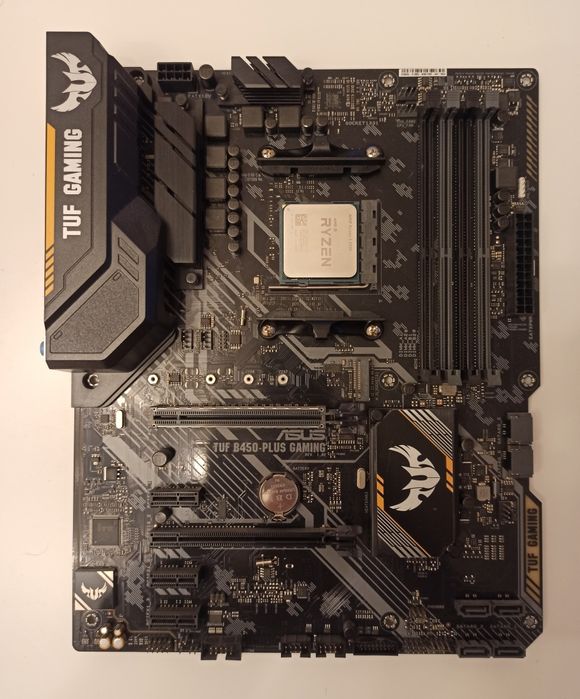 Комплект AMD AM4: Asus TUF GAMING B450-PLUS + AMD Ryzen 5 5500