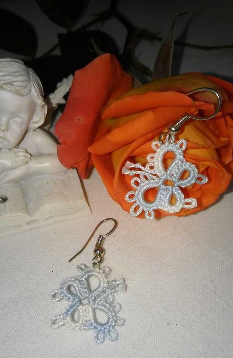 Kolczyki frywolitkowe 3