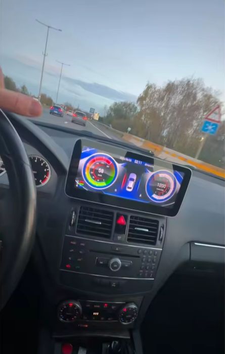 Tela Android 14 Mercedes W204 + GPS + Carplay sem fios (Novo)