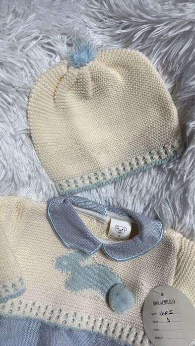 Fofo/macacão de bebé de malha 3m NOVO