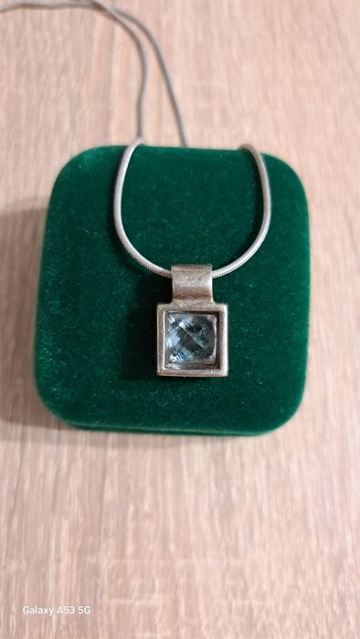 Srebrny łańcuszek z zawieszką OKAZJA 925