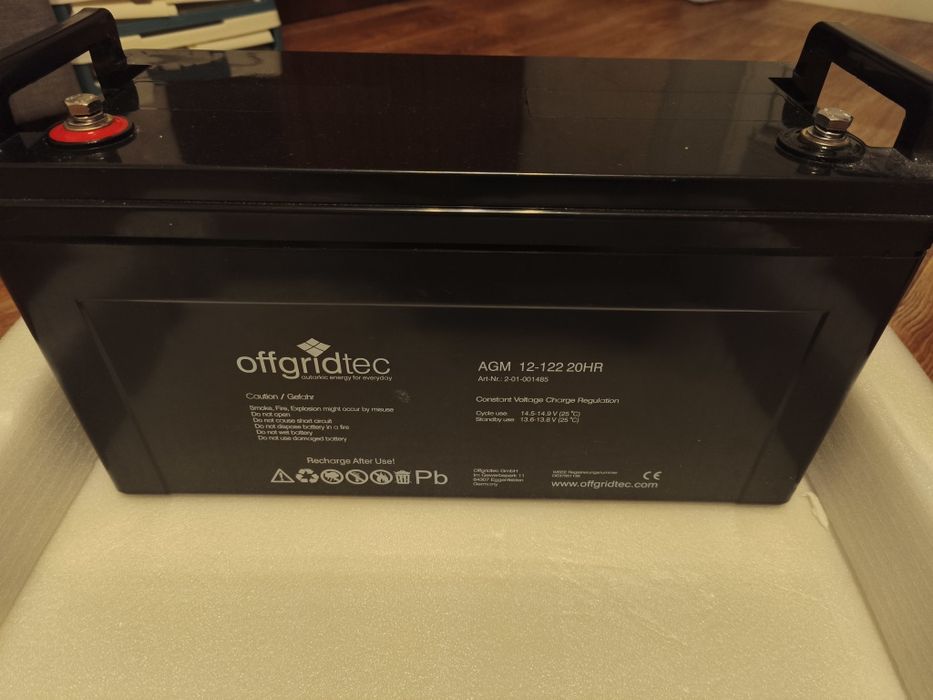 AGM Аккумулятор Offgridtech 122ah 20HR 12v  (глубокий розряд)