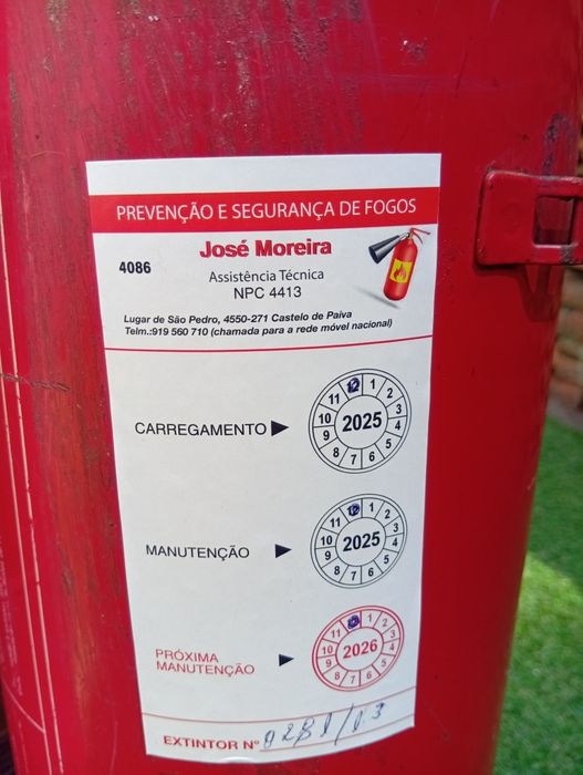 Extintores validade 12/2026
