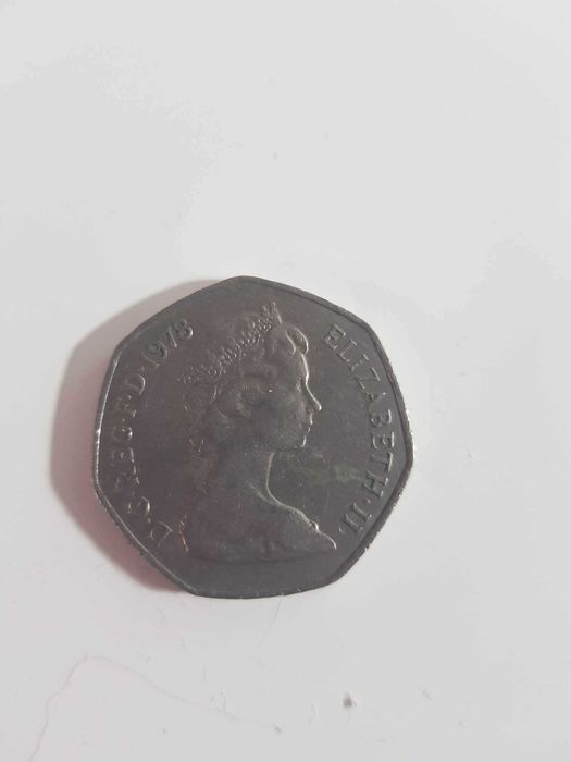 Moeda de 50 Pence Reino Unido 1978