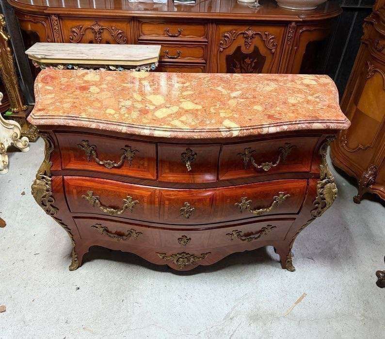 Włoska oryginalna intarsjowana komoda