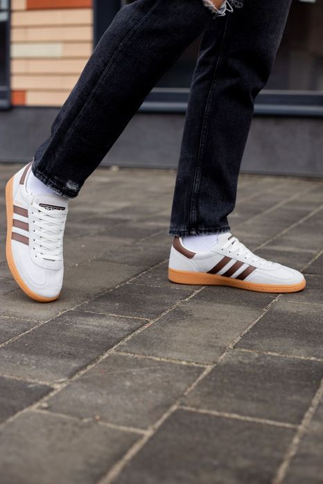 Кросівки Adidas Spezial Handball White/Brown premium