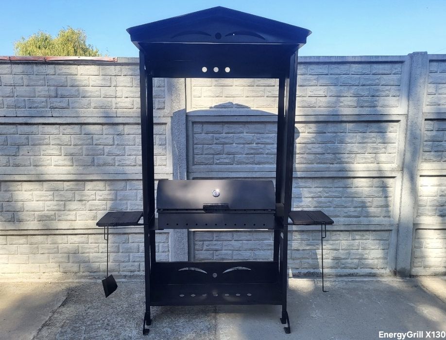 •4мм! НЕ ПОВЕДЕ! Гарантія! Стационарный Мангал Барбекю с Крышей /Гриль