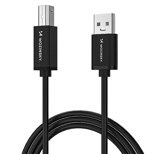 Kabel Wozinsky WKDDY4S USB-B - USB-A 480Mb/s 1m - czarny