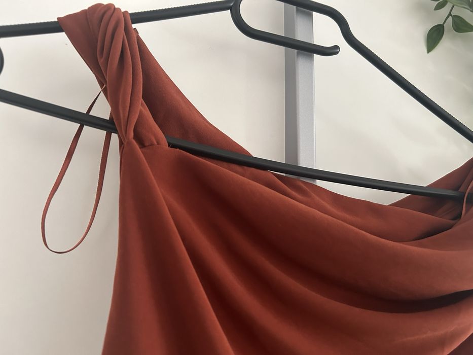 Top burgundowy rdzawy zara S/36