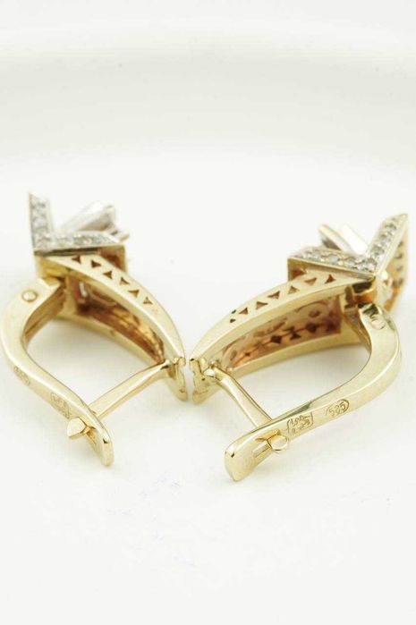 Kolczyki złote z brylantami 14K 6,03g