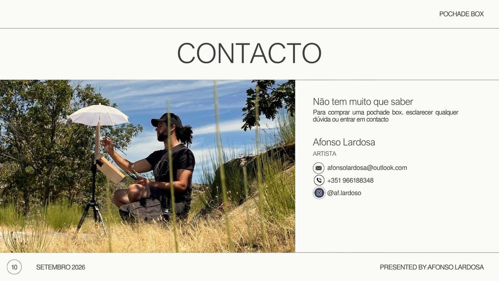 Pochade Box para Pintura ao Ar Livre – Fabrico Artesanal