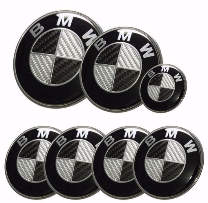 Símbolos emblemas BMW CARBONO completo 68, 74, 82