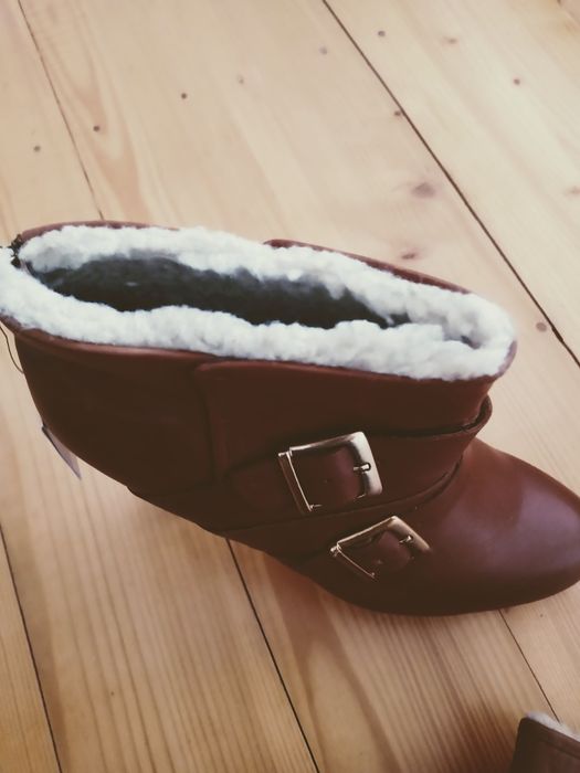 Botki Pull Bear brązowe