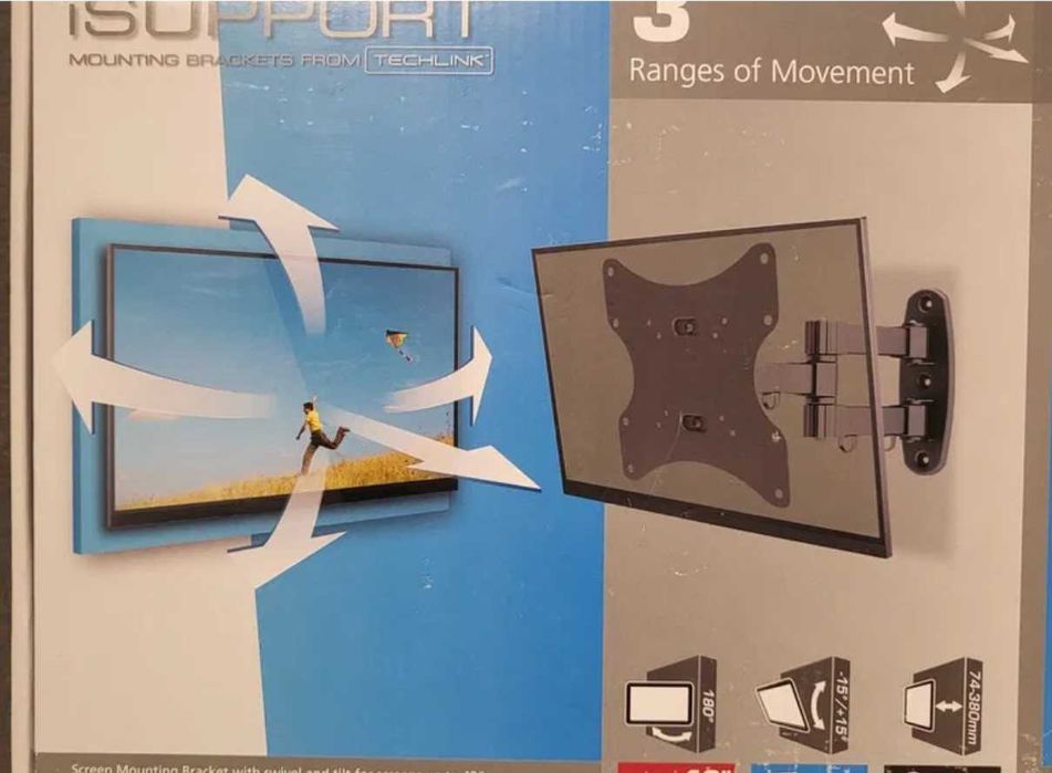 Nowy uchwyt TV, Do 42 cali i max dopuszczalnej wagi 30 kg. Nowy!