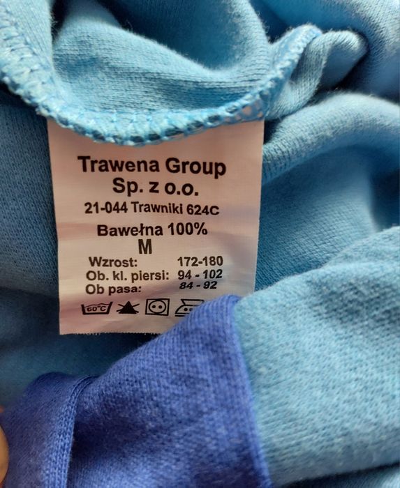 Koszulka tshirt wojskowy niebieski M trawerna