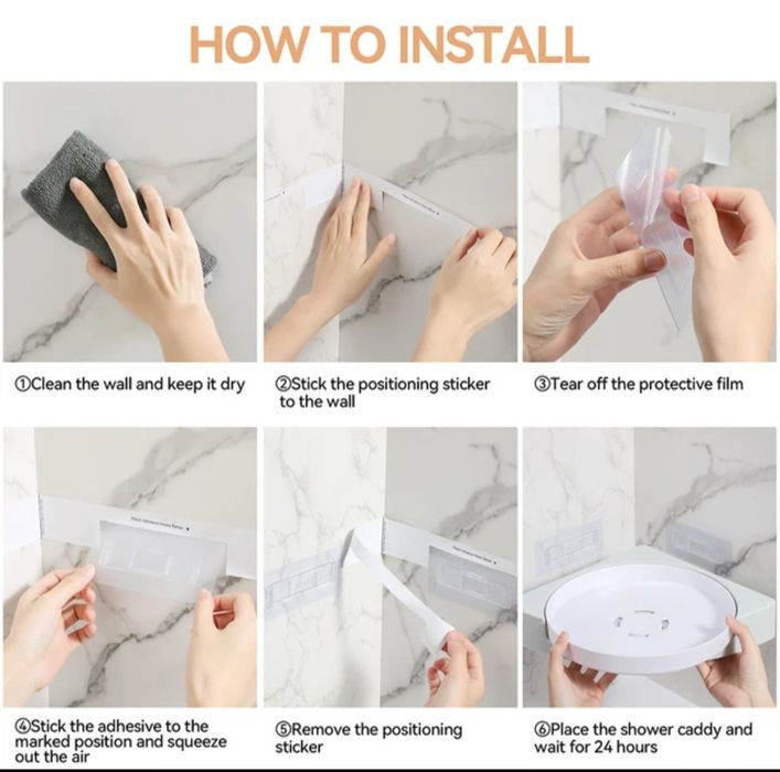 Półka łazienkowa obrotowa narożnikowa