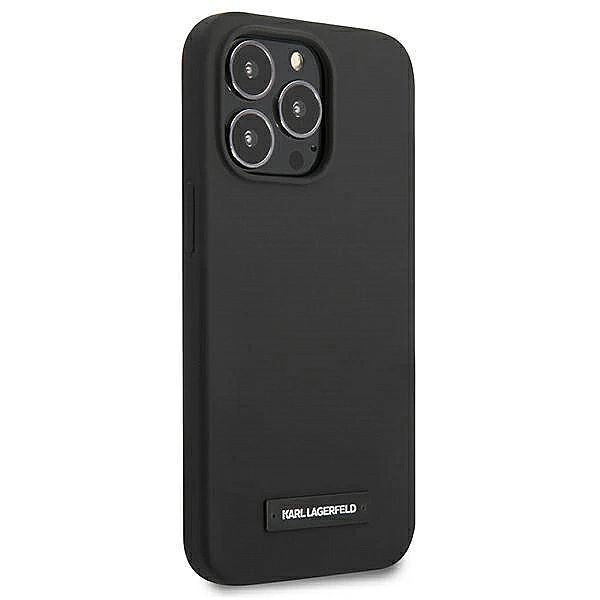 Etui Karl Lagerfeld Silicone Plaque na iPhone 13 Pro Max - czarne