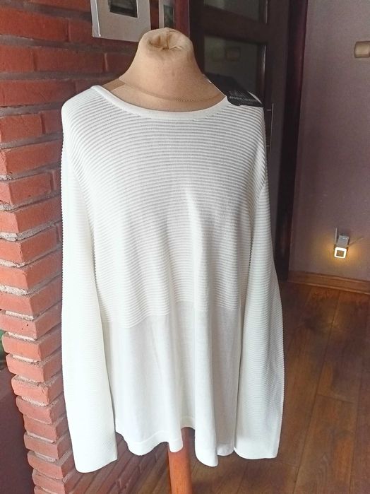 Max Mara biały sweter oversize 38 NOWY