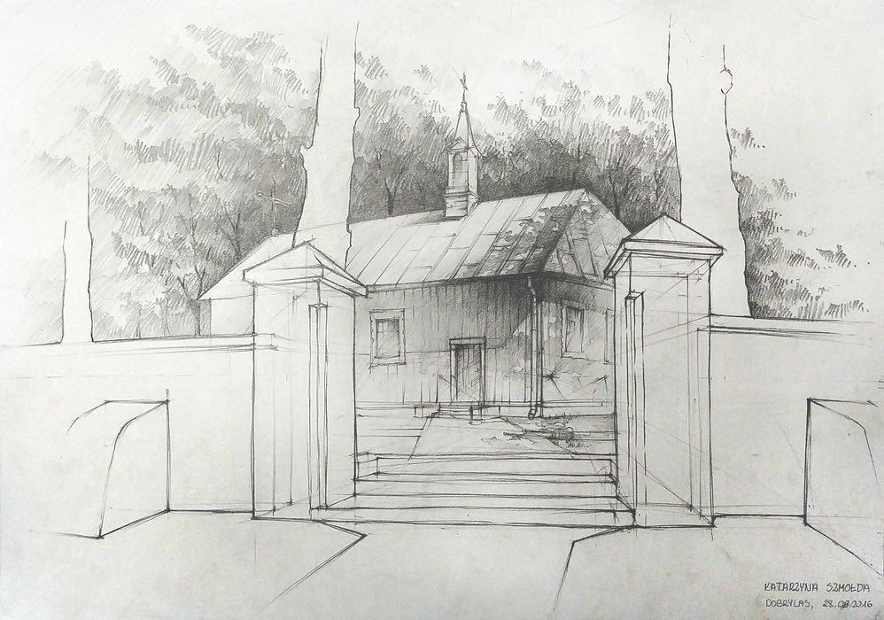 Obraz Rysunek odręczny 35 x 50 - ołówek - architektura Pruszków • OLX.pl