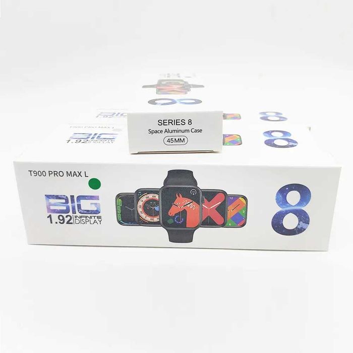 Smart Watch T900 Pro Max L Series 8 BLACK/WHITE | Смарт годинник часы