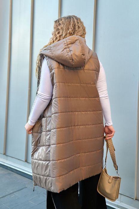 Женская удлинённая жилетка, жилет больших размеров. 52-62р