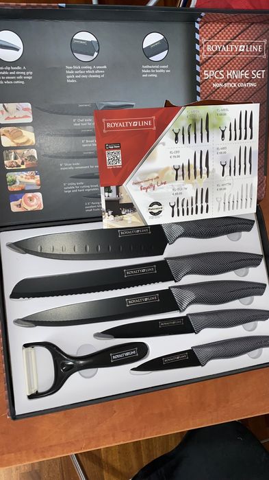 NOWY komplet,  zestaw noży Royalty Line RL-CB 5