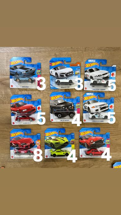 Os modelos de Hotwheels