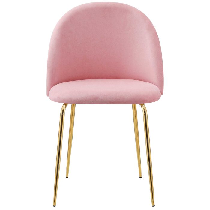 Krzesło aksamitne FARGO GOLD Velvet Różowe