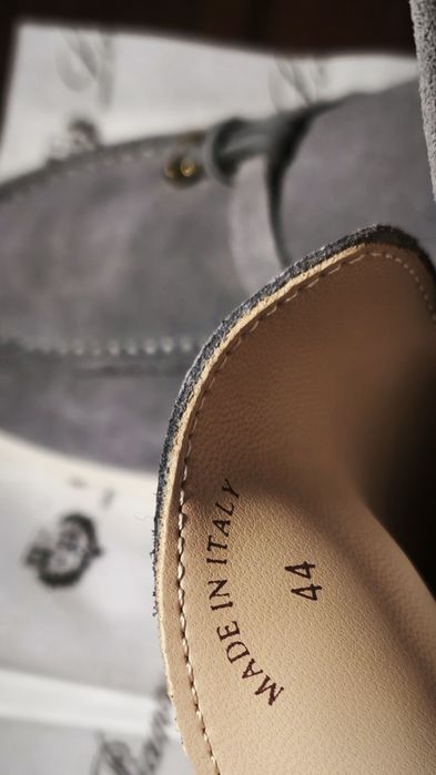 Loro Piana Summer Walk Charm Loafers - Light Grey 44EU