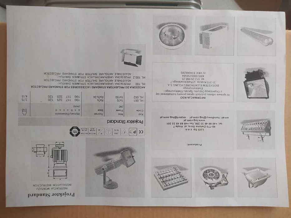 Нові Lug STANDART HL 002 150W Прожектор широкоструйный Польща