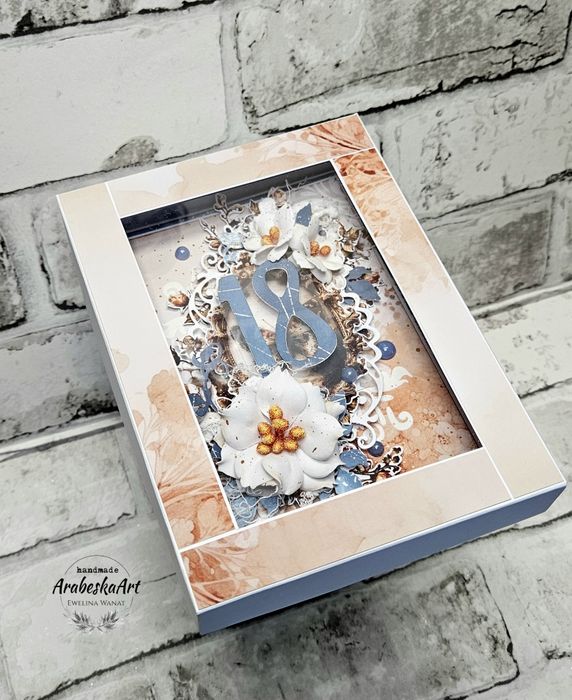 Kartka na 18tkę. Kartka na osiemnaste urodziny. Handmade