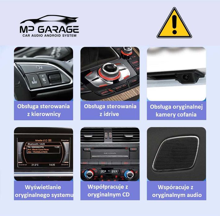 Stacja Multimedialna Audi Q5 Radio Android_14  CarPlay/AA LTE Montaż Gwar.