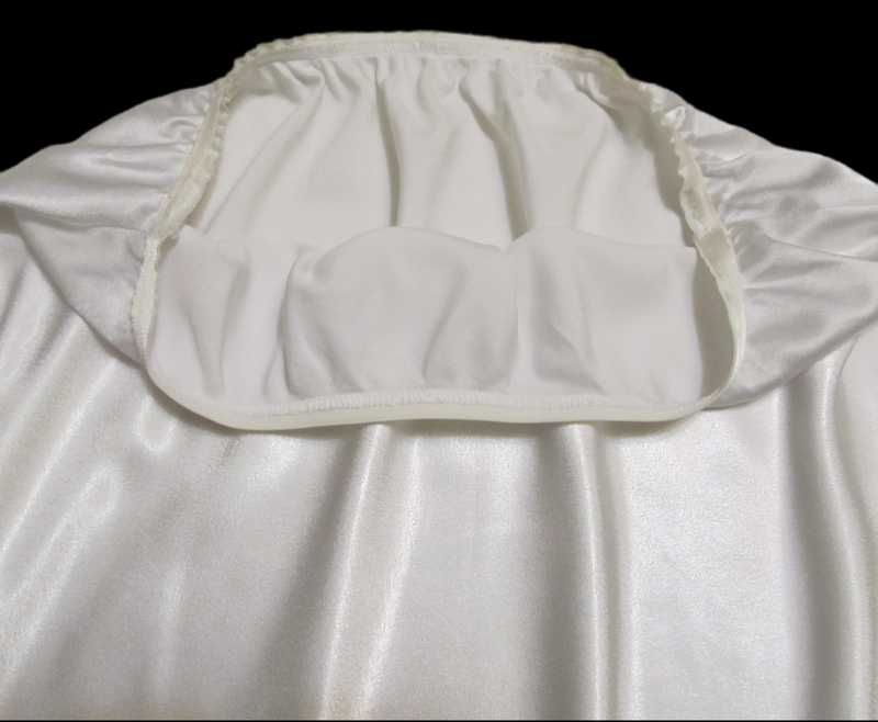 Marks&Spencer подъюбник белый атласный нижняя юбка р.eur 14/16