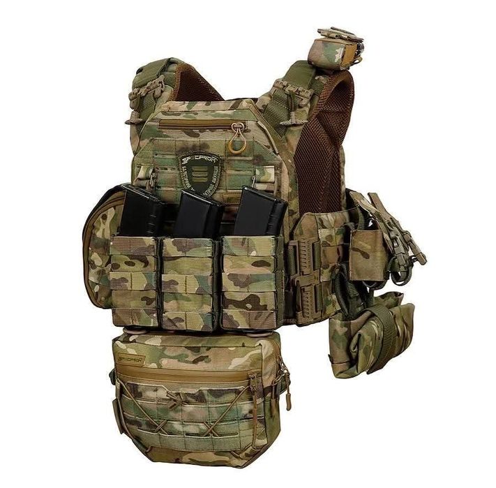 Плитоноска Warmor Gen.3 Pro Max + 7 підсумків Cordura 1000 плитоноска Швидке скидання плитоноска з підсумками