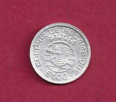 MOÇAMBIQUE   EX-COLONIA  5 Escudos   1949   PRATA