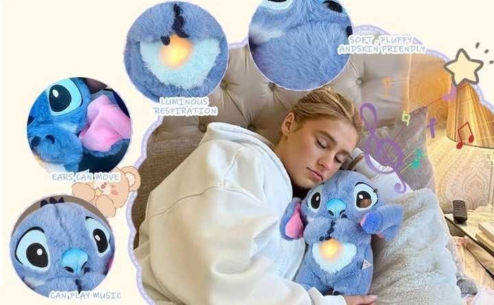 maskotka lilo stitch pluszak uspokajający miś szumiś oddychający