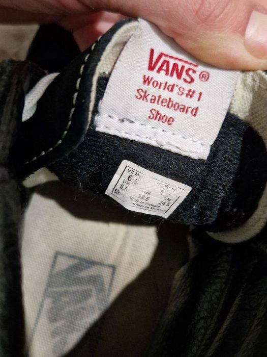 Высокие чёрные кеды ванс vans sk8 high 38-39 р 24,5 см