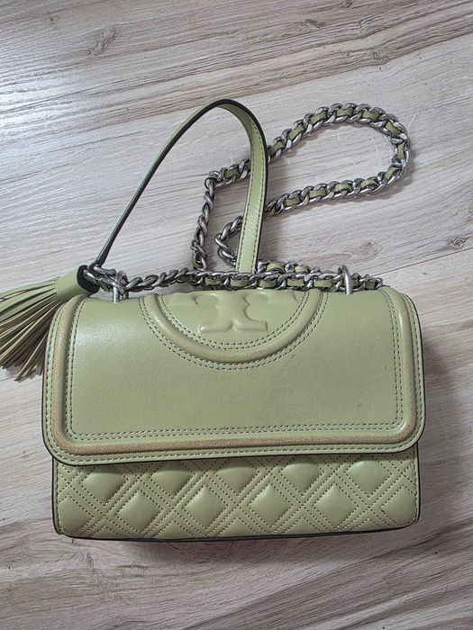 Tory burch fleming torebka zielona
