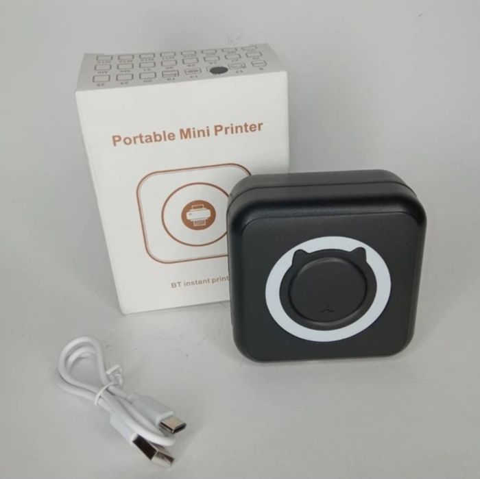 Портативний термопринтер Mini Printer C15 для друку зі смартфона без з
