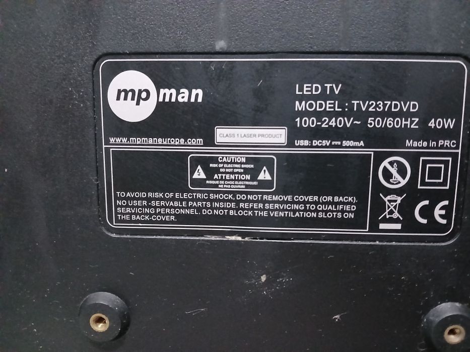 TV LED 23" Mp Man com Leitor de DVD Integrado - HDMI/VGA