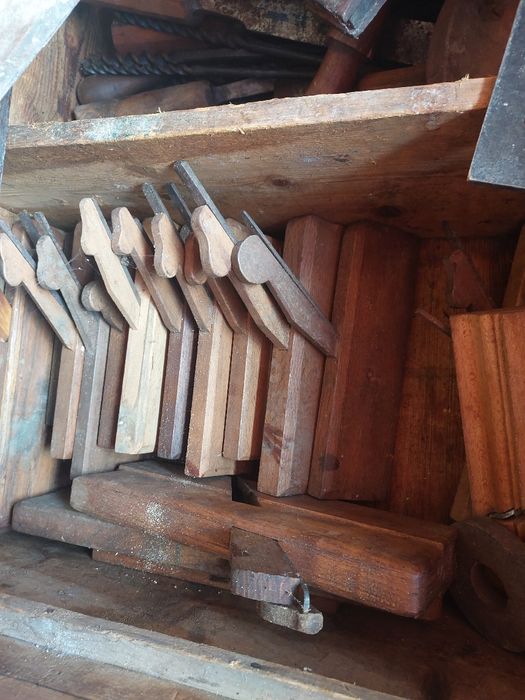 Ferramentas antigas de carpintaria