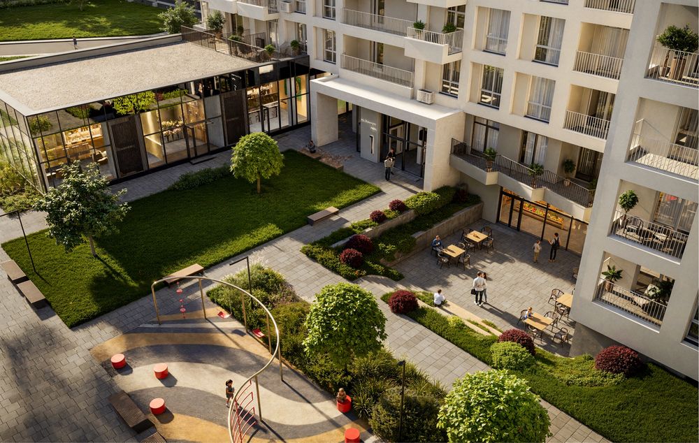 2к квартира з терасою 61,77 м². Поруч біля парку. ЖК Джем Сімейний