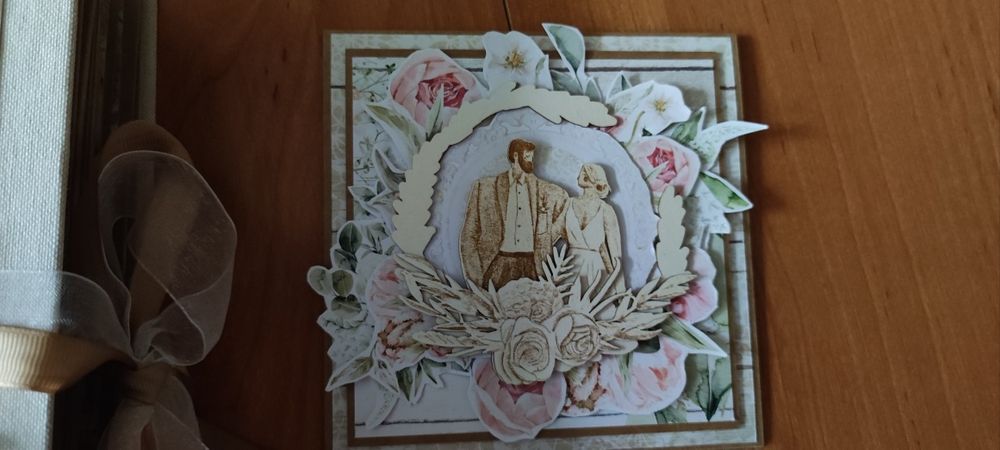 Album na zdjęcia, ślubny handmade scrapbooking, duży