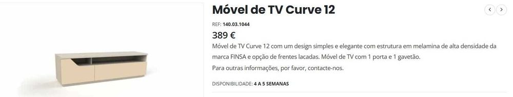 Móvel de Tv branco como novo