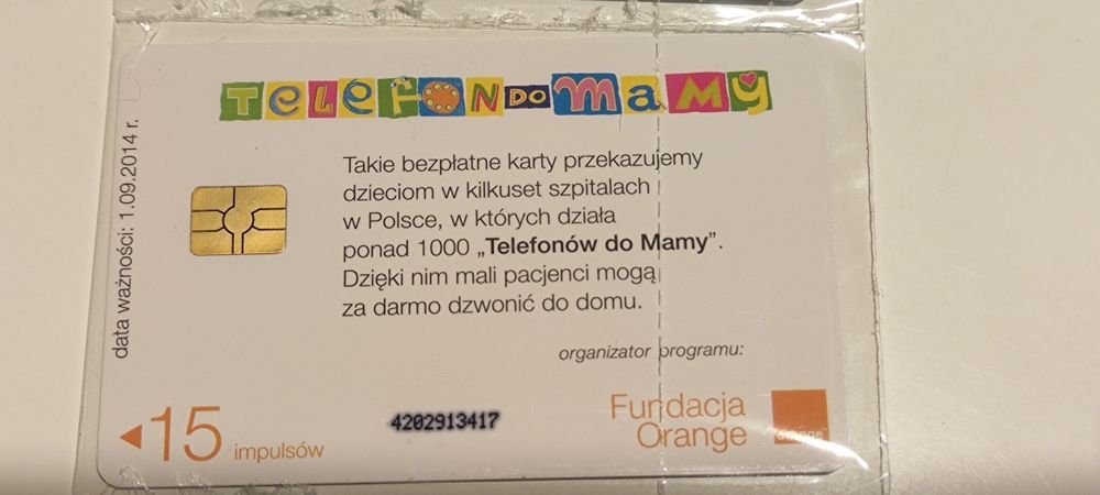 Karta telefoniczna, telefon do mamy, Weronika lat 11
